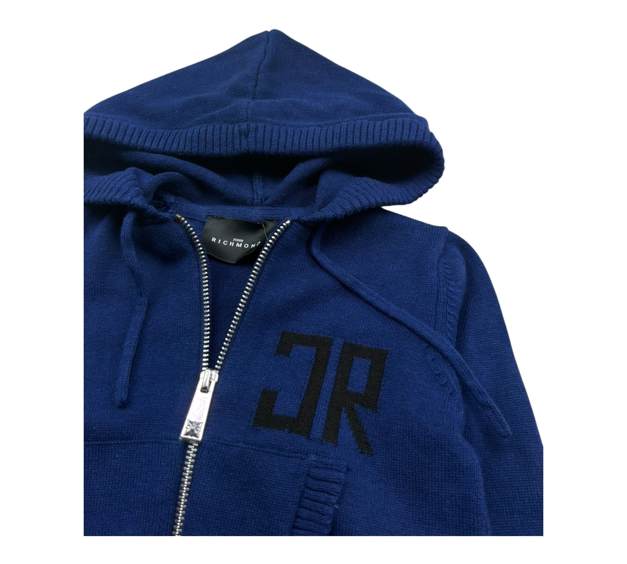 John Richmond Maglia con Zip E Cappuccio Tinta Unita per Neonato RIP26021MA BLU JOHN RICHMOND 
