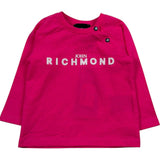 John Richmond Shirt Girocollo Tinta Unita con Logo per Neonata RIP26041TSA FUXIA JOHN RICHMOND 