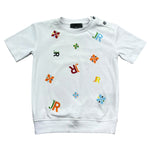John Richmond Abito Mezza Manica Tinta Unita con Logo per Neonata RIP26100VE BIANCO JOHN RICHMOND 