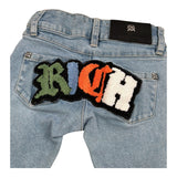 John Richmond Jeans Tinta Unita con Girovita Regolabile per Neonata RIP26106JE AZZURRO JOHN RICHMOND 
