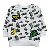 John Richmond Felpa Chiusa Girocollo Tinta Unita con Stampe per Neonato RIP26113FE BIANCO JOHN RICHMOND 