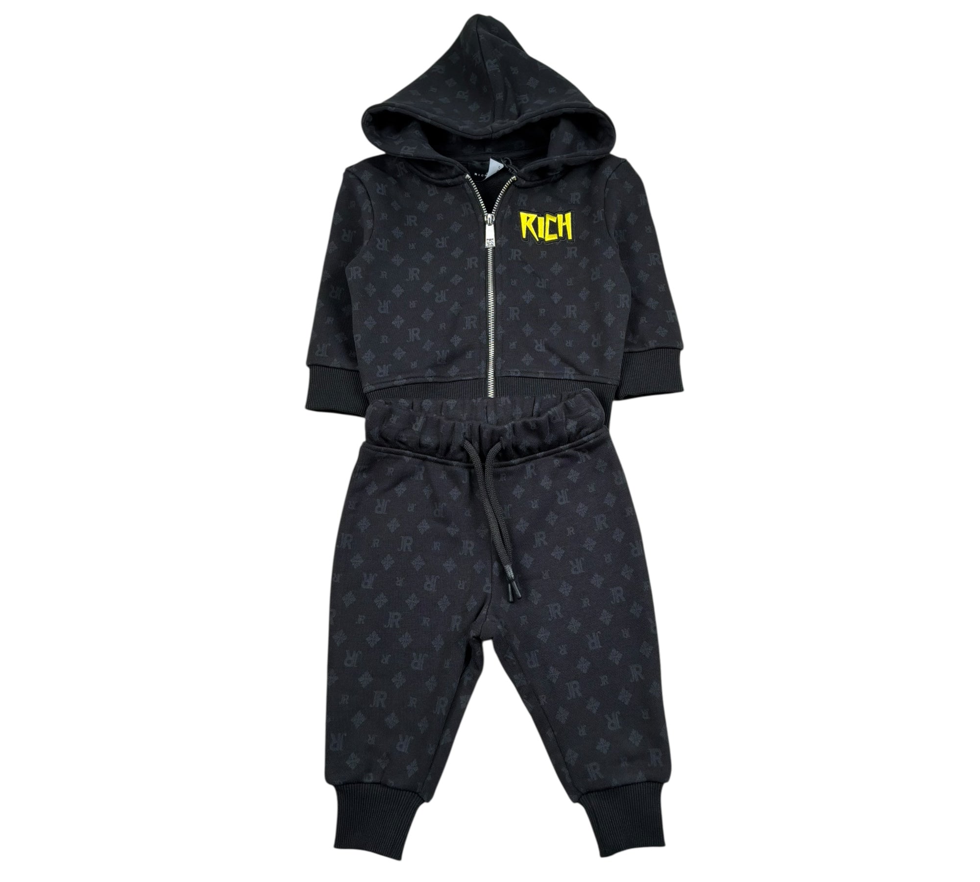 John Richmond Completo 2 Pezzi Felpa-Pantaloni per Neonato RIP26116CF NERO JOHN RICHMOND 