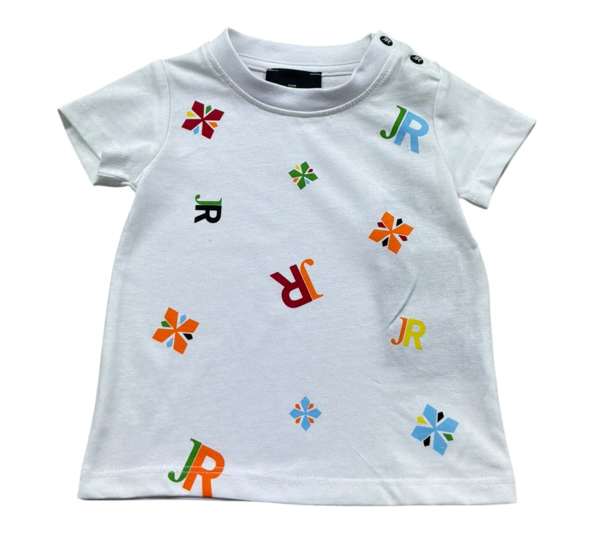 John Richmond T-Shirt Girocoll Tinta Unita con Stampe per Neonato RIP26119TS BIANCO JOHN RICHMOND 