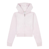 Juicy Couture Felpa Tinta Unita con Zip E Cappuccio per Bambina JBX6358 ROSA JUICY COUTURE 