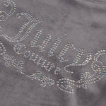Juicy Couture Felpa Tinta Unita Girocollo con Brillantini per Bambina JBX6496 GRIGIO JUICY COUTURE 
