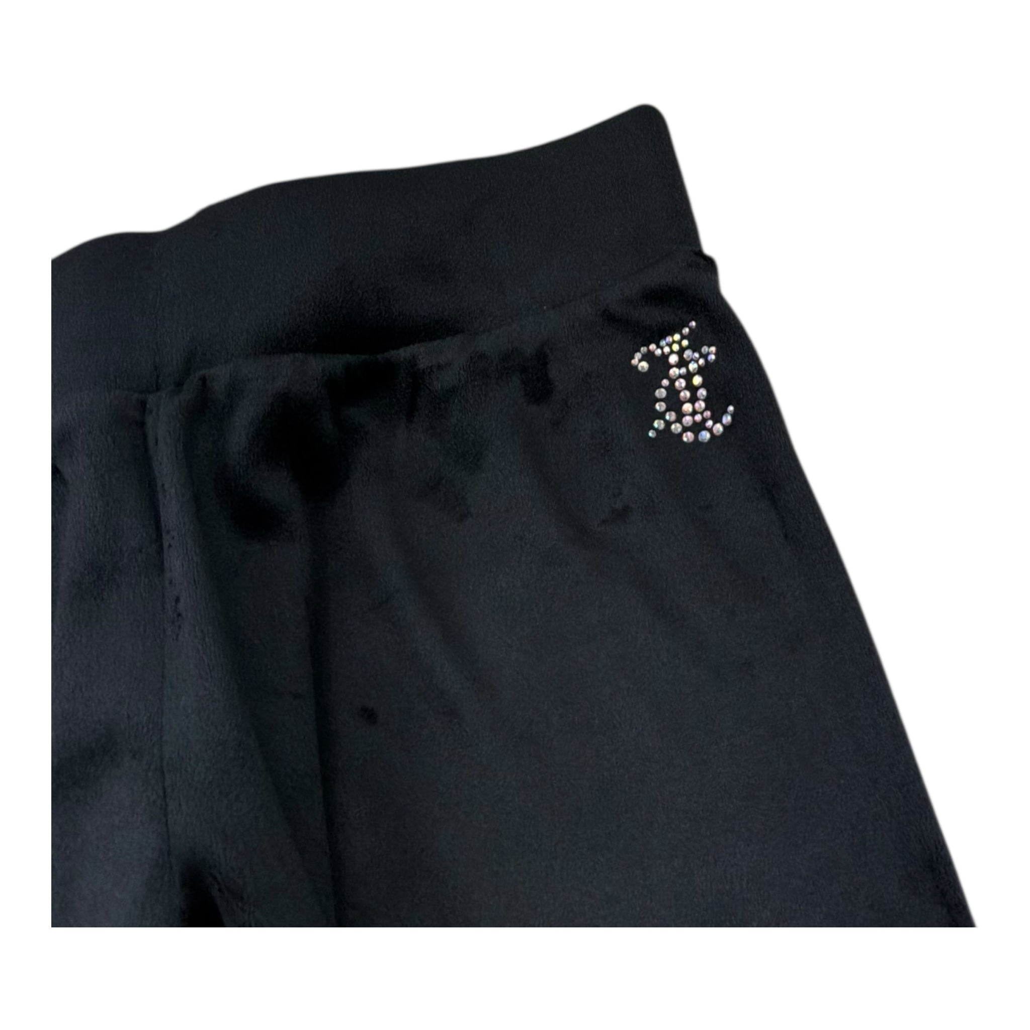 Juicy Couture Leggins In Velluto Tinta Unita per Bambina JBX6506 NERO JUICY COUTURE 