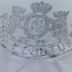 Juicy Couture T-Shirt Girocollo Tinta Unita con Stampa per Bambina JBX6709 BIANCO JUICY COUTURE 