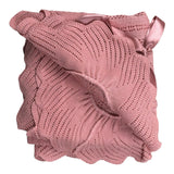Juliana Coperta tinta unita con Fiocco Rosa per Neonata 25011 ROSA JULIANA 
