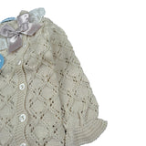 Juliana Completo 3 Pezzi Maglia-Ghettina-Cappello Beige per Neonata 25039 BEIGE JULIANA 