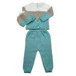 Juliana Completo 3 Pezzi Maglia-Pantalone-Cappello per Neonato 25040 VERDE JULIANA 