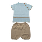 Juliana Completo 2 Pezzi T-Shirt-Culotte per Neonato 25068 AZZURRO JULIANA 