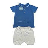 Juliana Completo 2 Pezzi Polo-Culotte per Neonato 25073 BLU JULIANA 