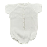 Juliana Pagliaccetto Mezza Manica tinta unita Cn Ricami Bianco per Neonato 25162X BIANCO JULIANA 