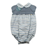 Juliana Pagliaccetto Mezza Manica Fantasia A Righe per Neonato 25169 AZZURRO POLVERE JULIANA 