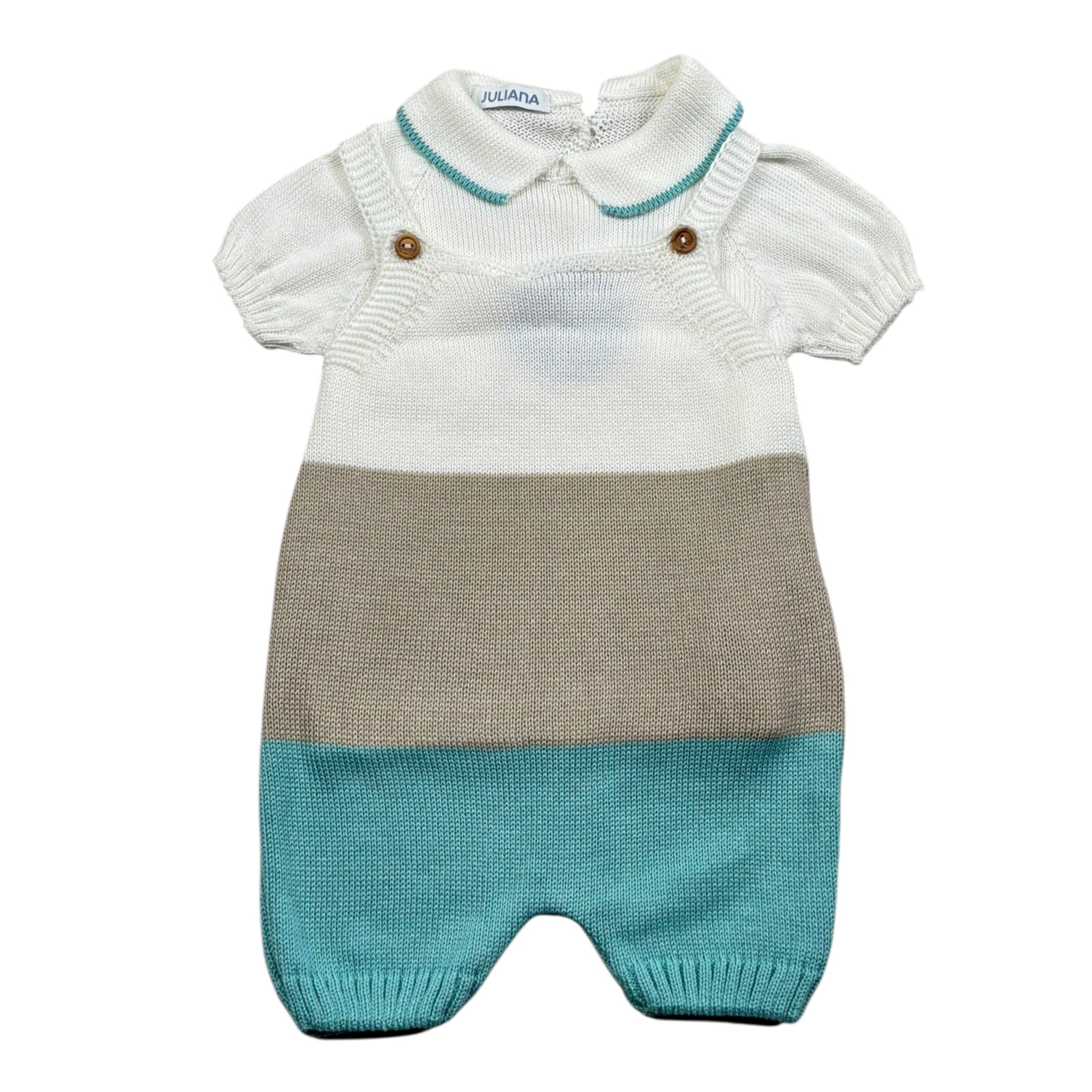 Juliana Completo 2 Pezzi Maglia-Pagliaccetto per Neonato 25201 PANNA JULIANA 