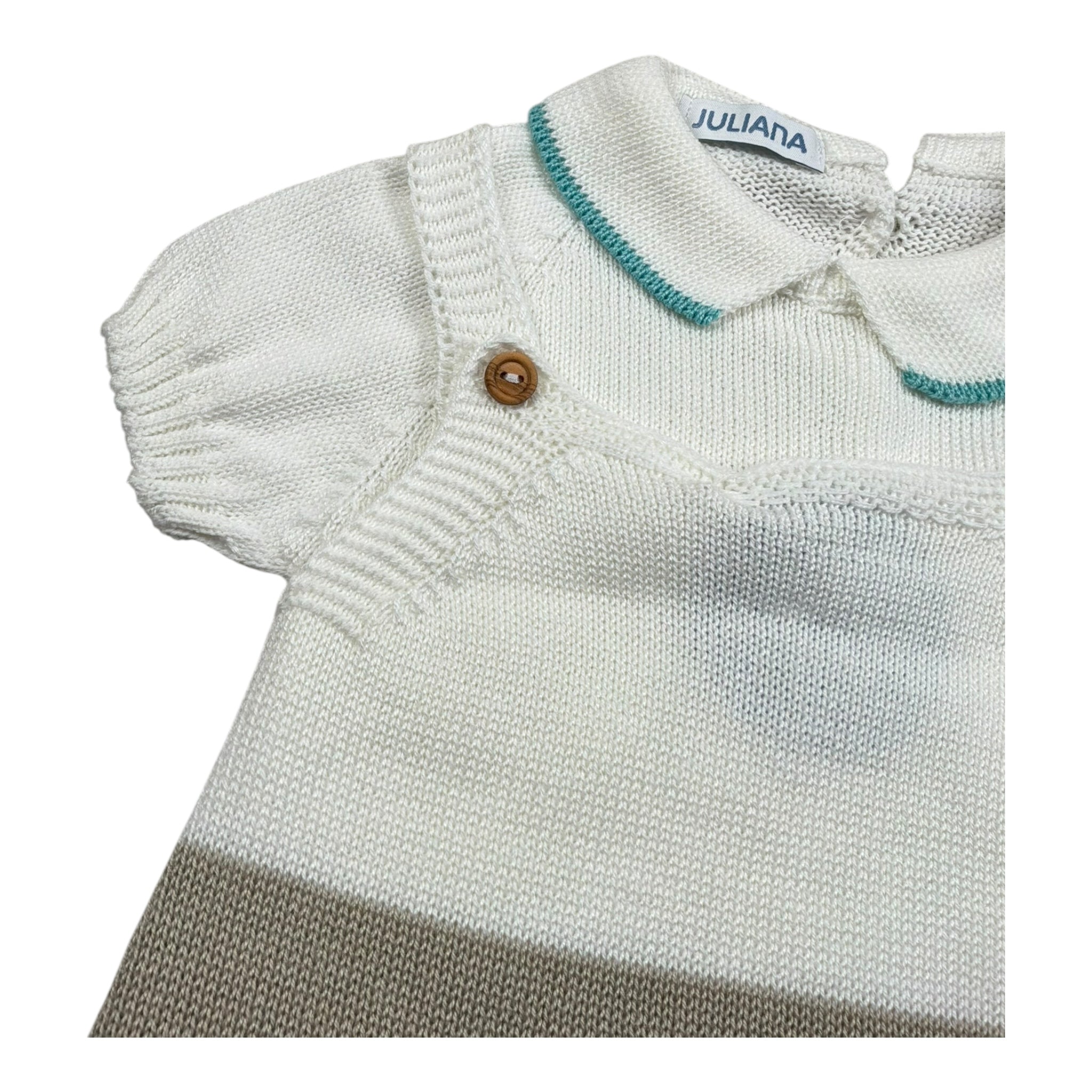 Juliana Completo 2 Pezzi Maglia-Pagliaccetto per Neonato 25201 PANNA JULIANA 