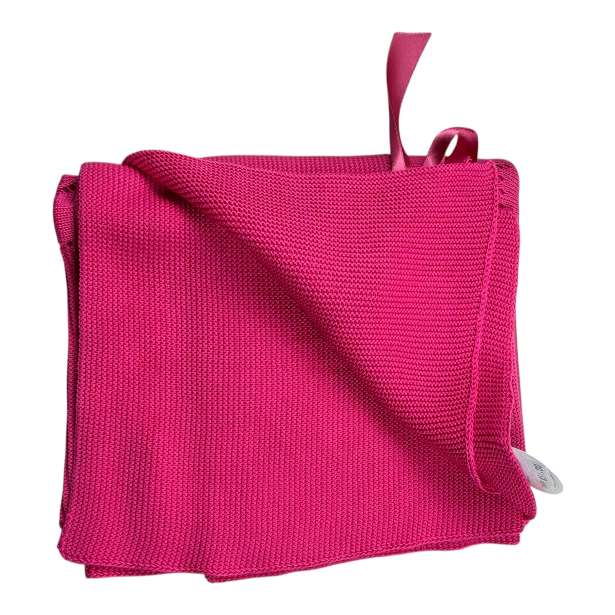Juliana Coperta tinta unita con Fiocco Fuxia per Neonata J7021 FUXIA JULIANA 