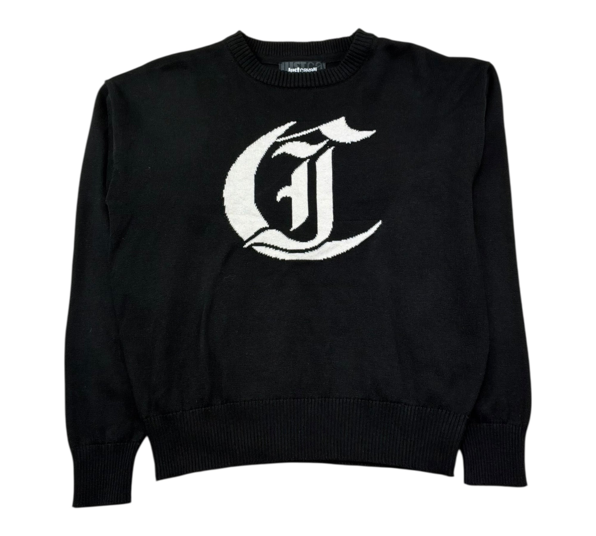 Just Cavalli Maglia Girocollo Tinta Unita con Stampa per Bambina JBP16024MA NERO JUST CAVALLI 