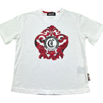 Just Cavalli T-Shirt Girocollo Tinta Unita con Stampa In Contrasto per Bambino JBP26035TS BIANCO JUST CAVALLI 