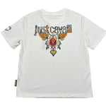 Just Cavalli T-Shirt Tinta Unita con Logo per Bambino JBP26076TS BIANCO JUST CAVALLI 