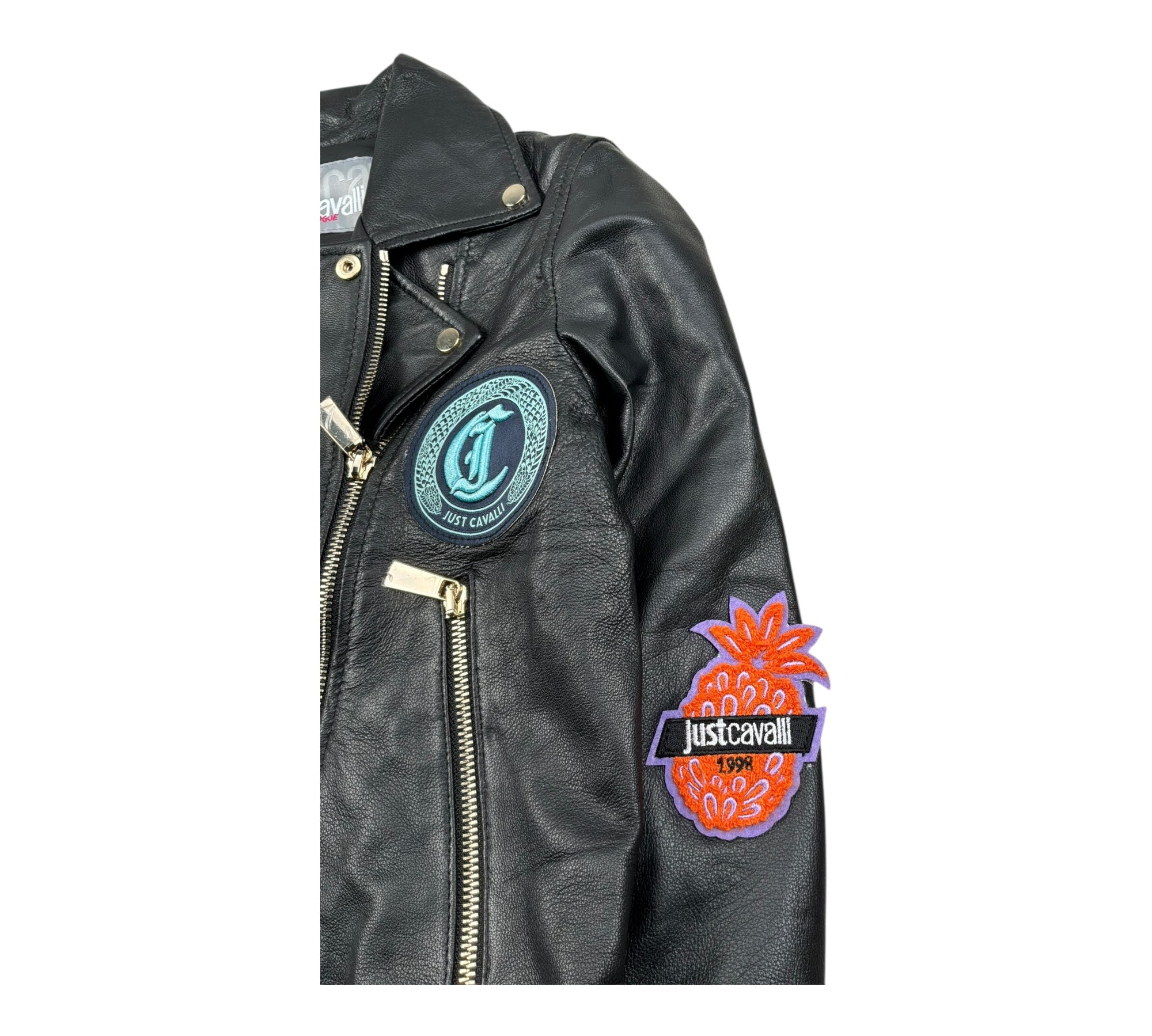 Just Cavalli Giubbino Ecopelle Tinta Unita per Bambino JGP260205GB NERO JUST CAVALLI 