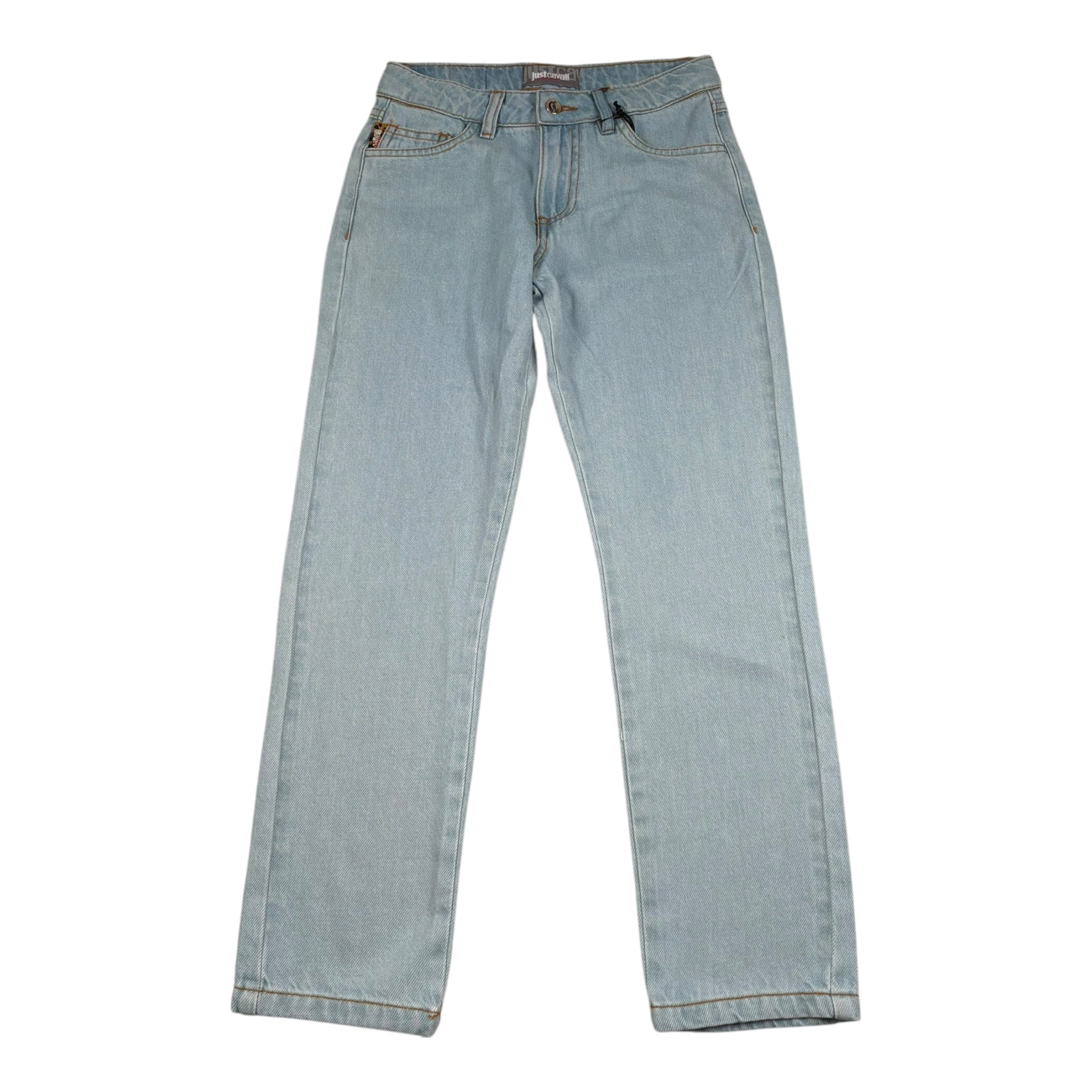 Just Cavalli Jeans Tinta Unita con Girovita Regolabile per Bambina JGP26024JE AZZURRO JUST CAVALLI 