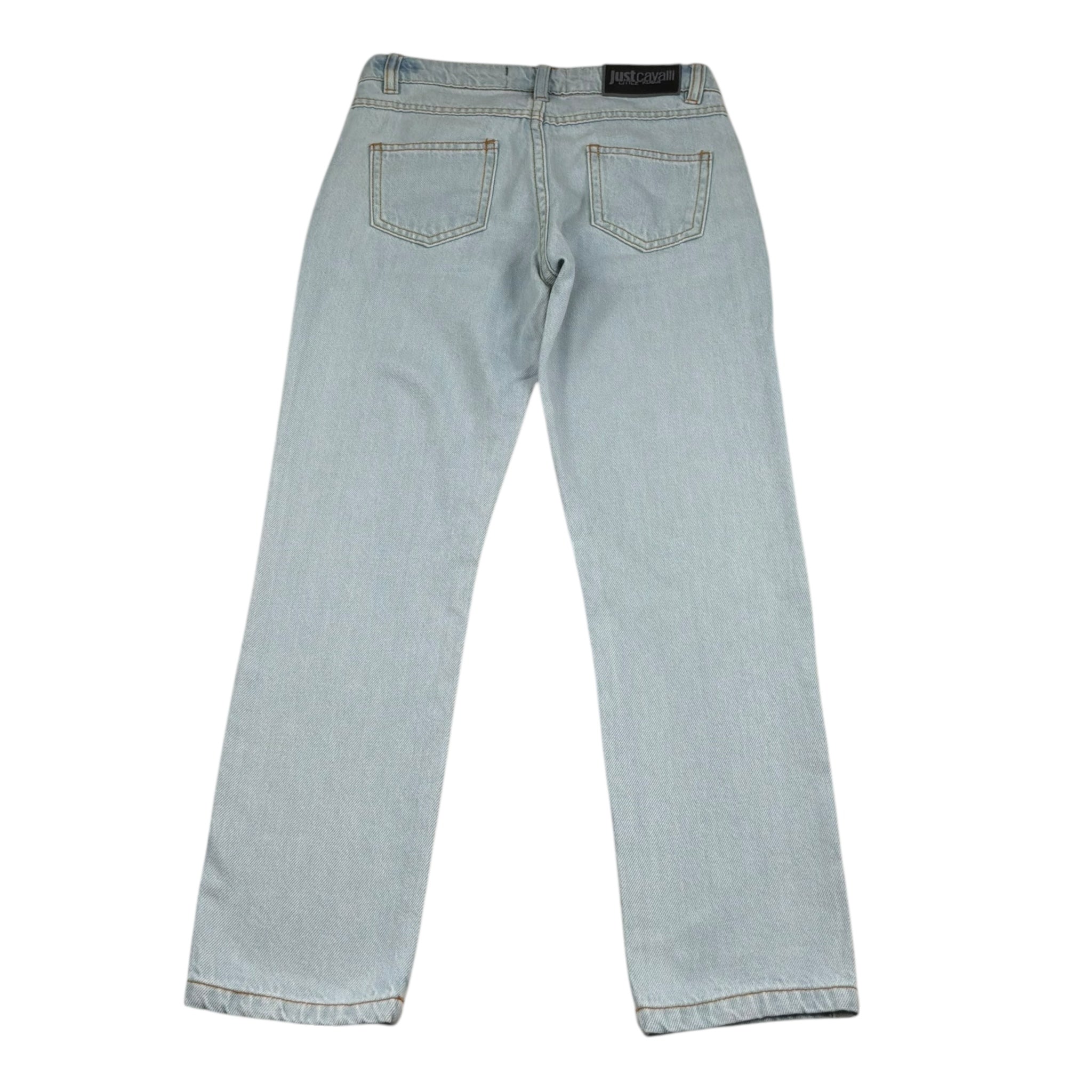 Just Cavalli Jeans Tinta Unita con Girovita Regolabile per Bambina JGP26024JE AZZURRO JUST CAVALLI 