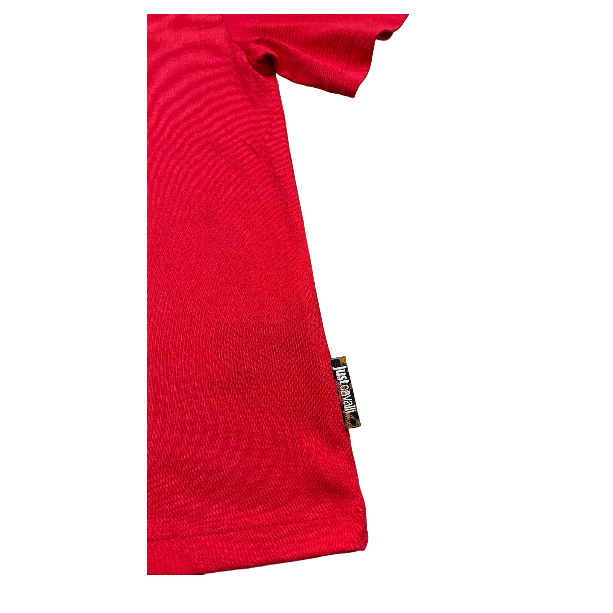 Just Cavalli T-Shirt Girocollo Tinta Unita con Stampa Logo per Bambino JGP26027TS ROSSO JUST CAVALLI 