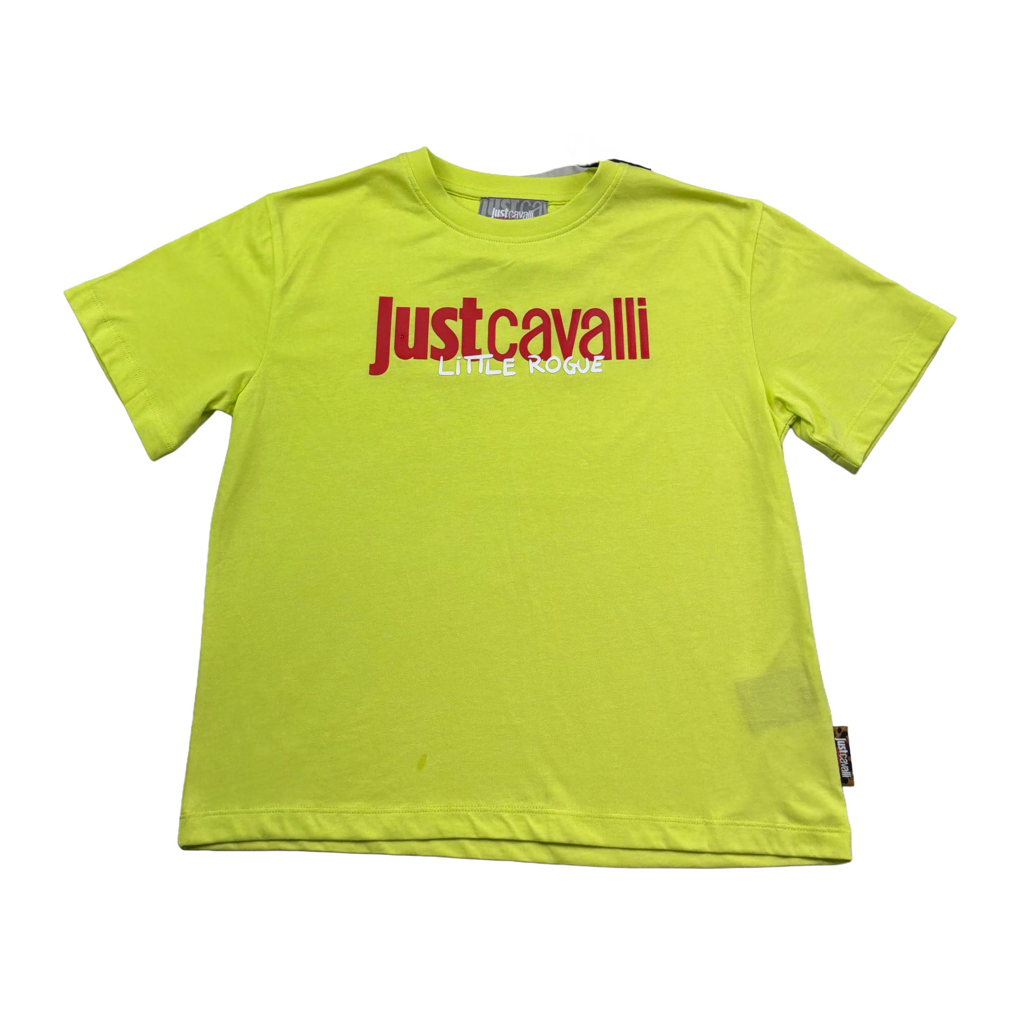 Just Cavalli T-Shirt Girocollo Tinta Unita con Stampa Logo per Bambino JGP26027TS VERDE JUST CAVALLI 