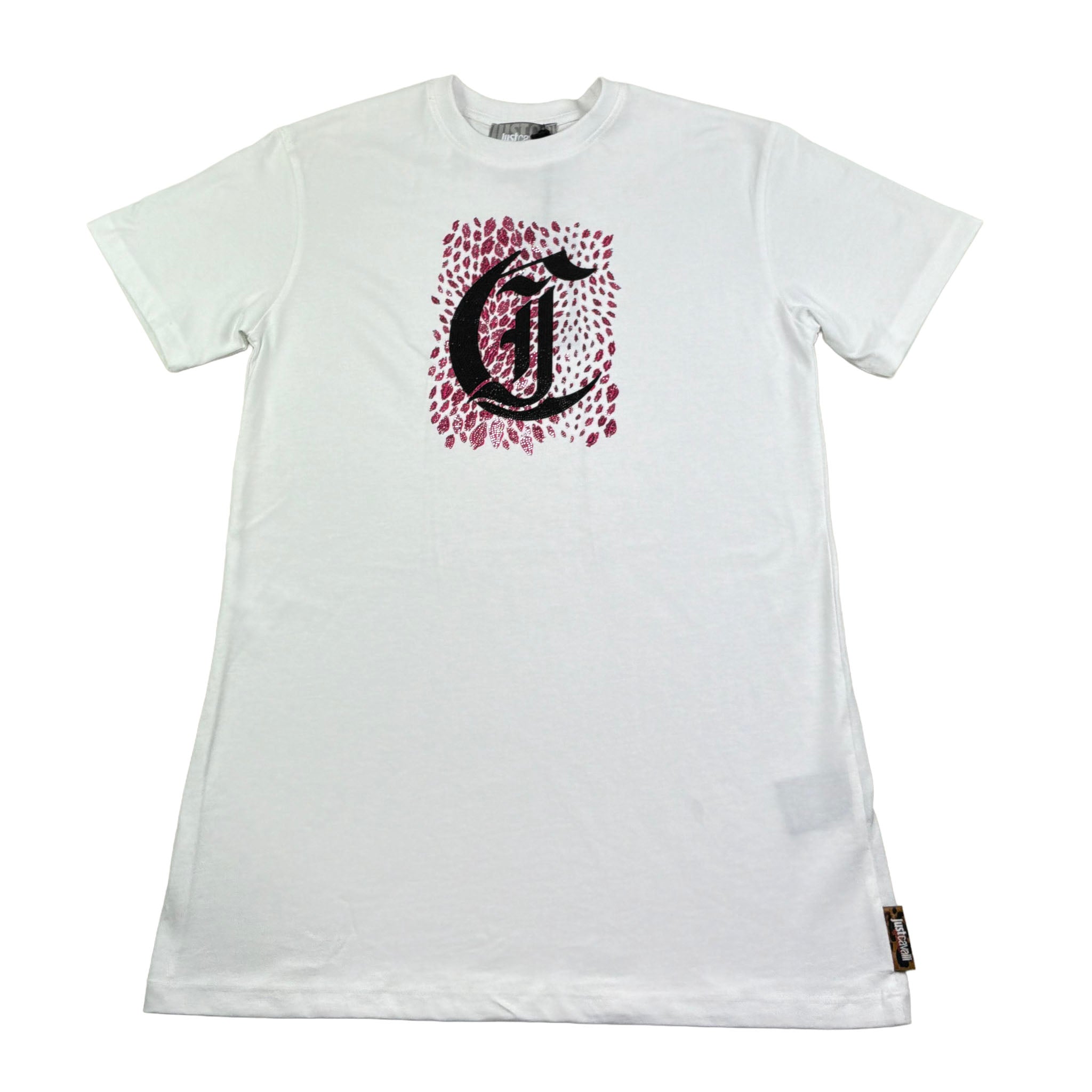 Just Cavalli Abito Mezza Manica Tinta Unita con Brillantini per Bambina JGP26032VE BIANCO JUST CAVALLI 