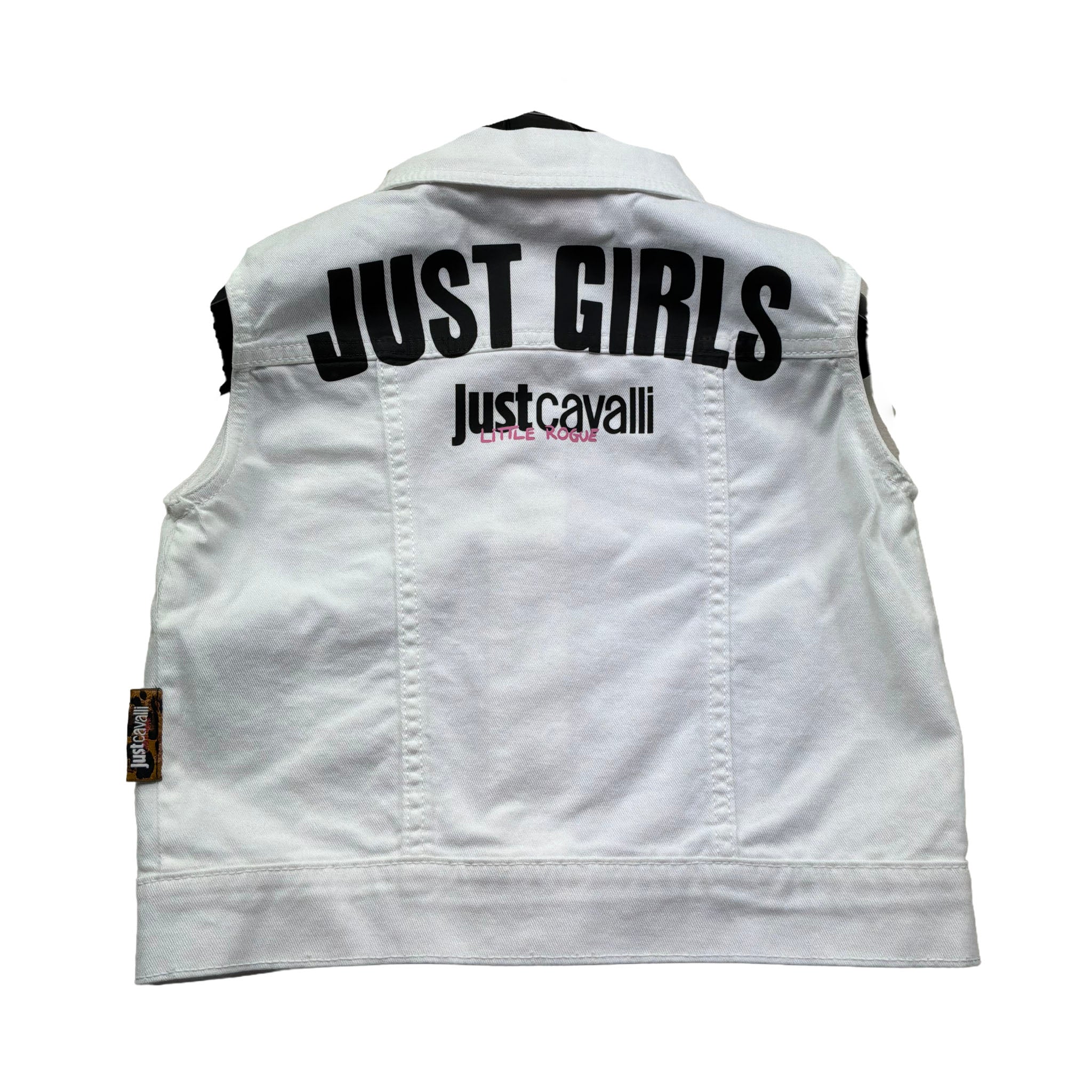 Just Cavalli Smanicato In Denimtinta Unita per Bambino JGP26037GT BIANCO JUST CAVALLI 