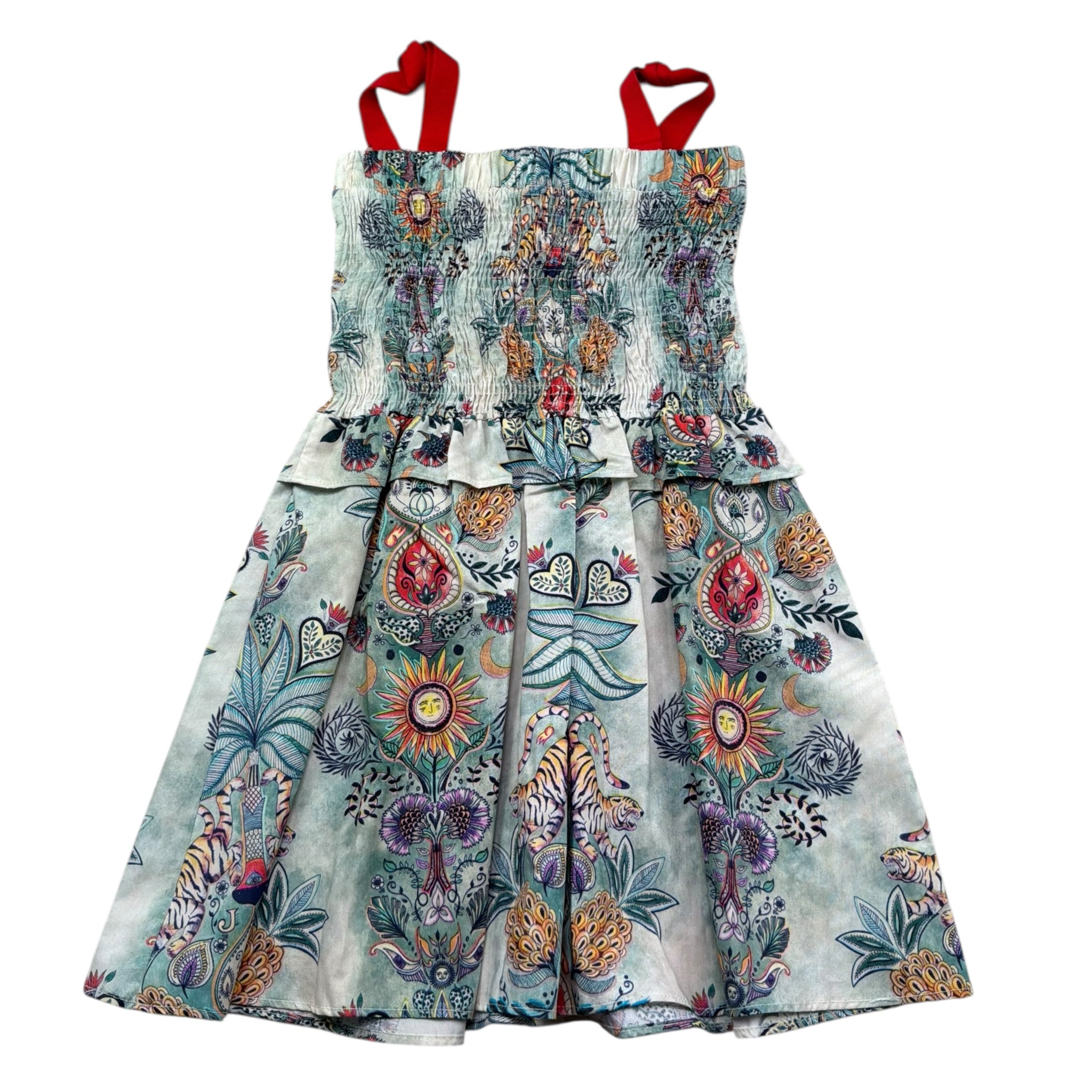 Just Cavalli Abito Stampa Fantasia con Bretelle In Contrasto per Bambina JGP26120VE MULTICOLOR JUST CAVALLI 