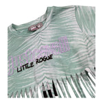 Just Cavalli T-Shirt Modello Crop con Frange per Bambina JGP26214TS VERDE ACQUA JUST CAVALLI 