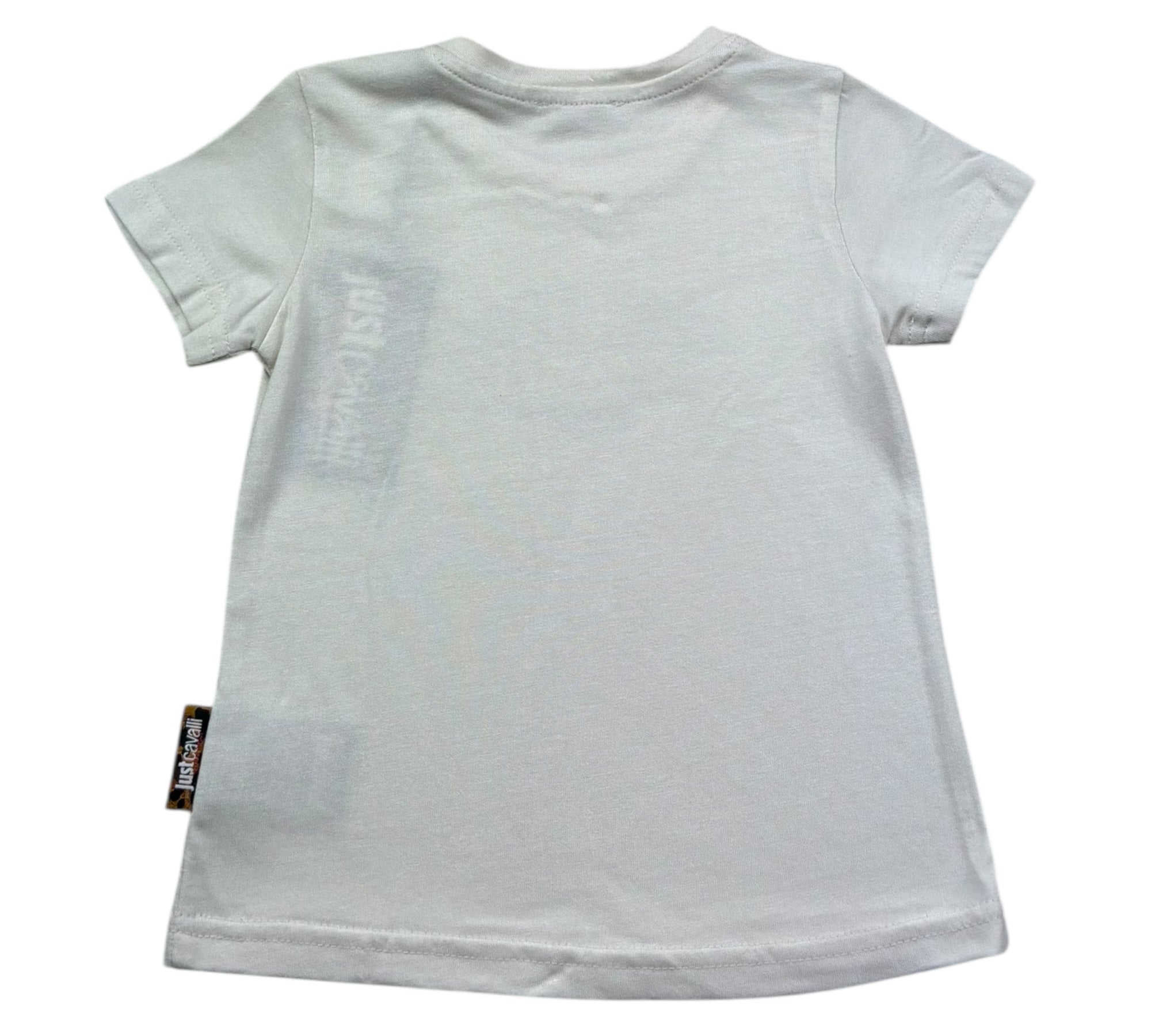 Just Cavalli T-Shirt Girocollo Tinta Unita con Logo per Bambino JIP26021TS PANNA JUST CAVALLI 
