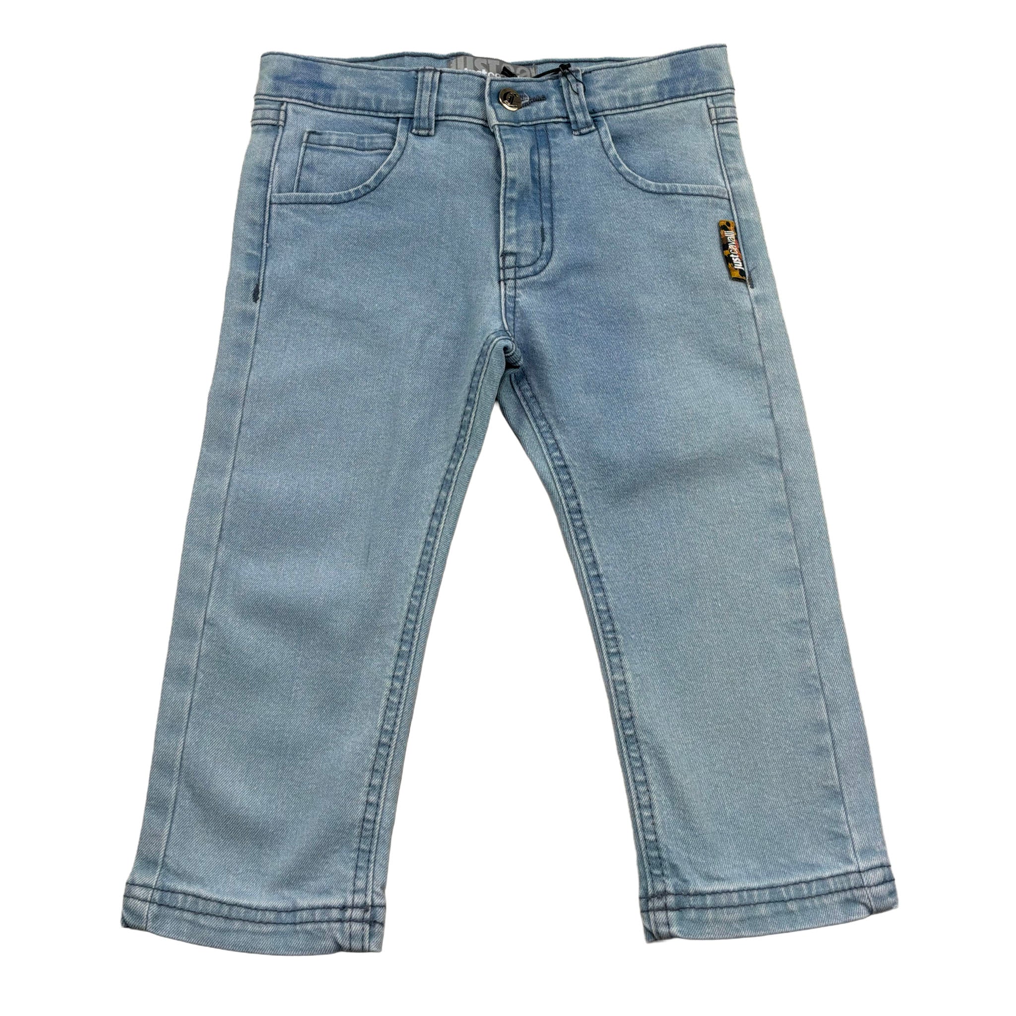 Just Cavalli Jeans Tinta Unita con Girovita Regolabile per Neonata JIP26074JE AZZURRO JUST CAVALLI 