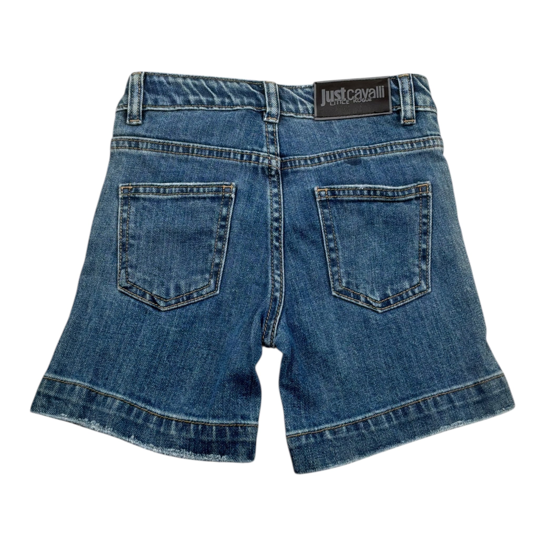 Just Cavalli Bermuda In Denim Tinta Unita con Girovita Regolabile per Neonato JIP26099BE BLU JUST CAVALLI 