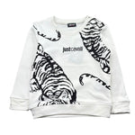 Just Cavalli Felpa Tinta Unita Girocollo con Stampa per Neonato JIP26128FE BIANCO JUST CAVALLI 