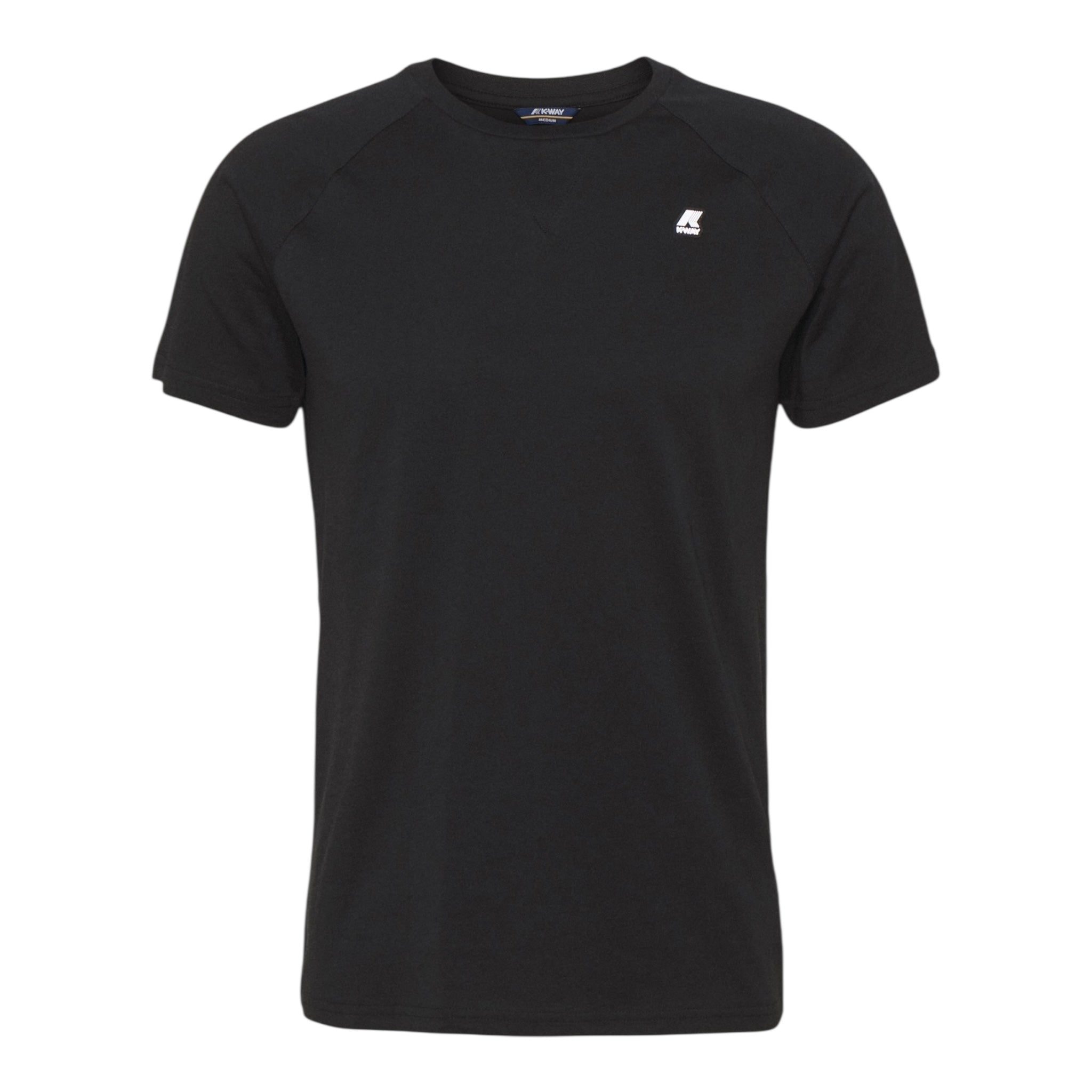 K-Way T-Shirt Girocollo Tinta Unita con Stampa per Bambino K0074Q0 NERO K-WAY 