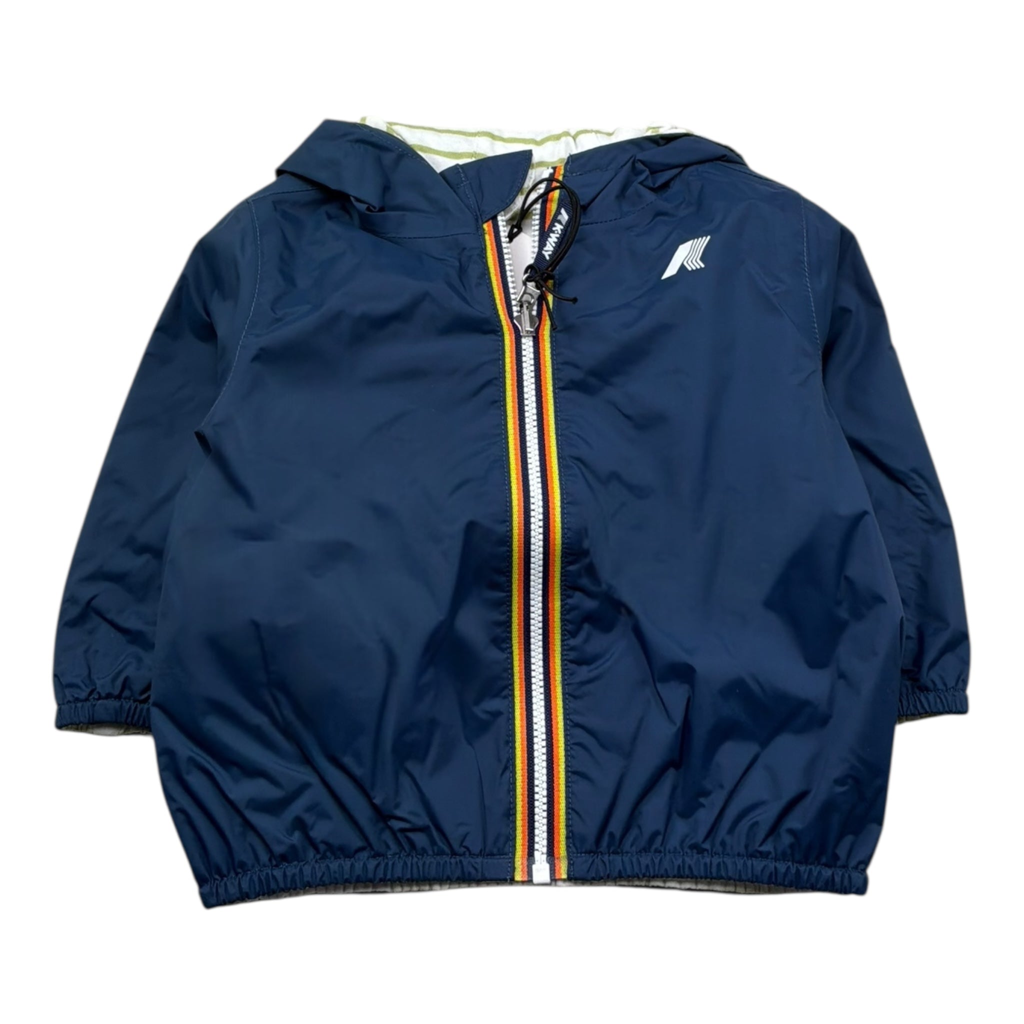 K-Way Giubbino Tinta Unita con Zip E Cappuccio per Neonato K2132MWM BIANCO K-WAY 