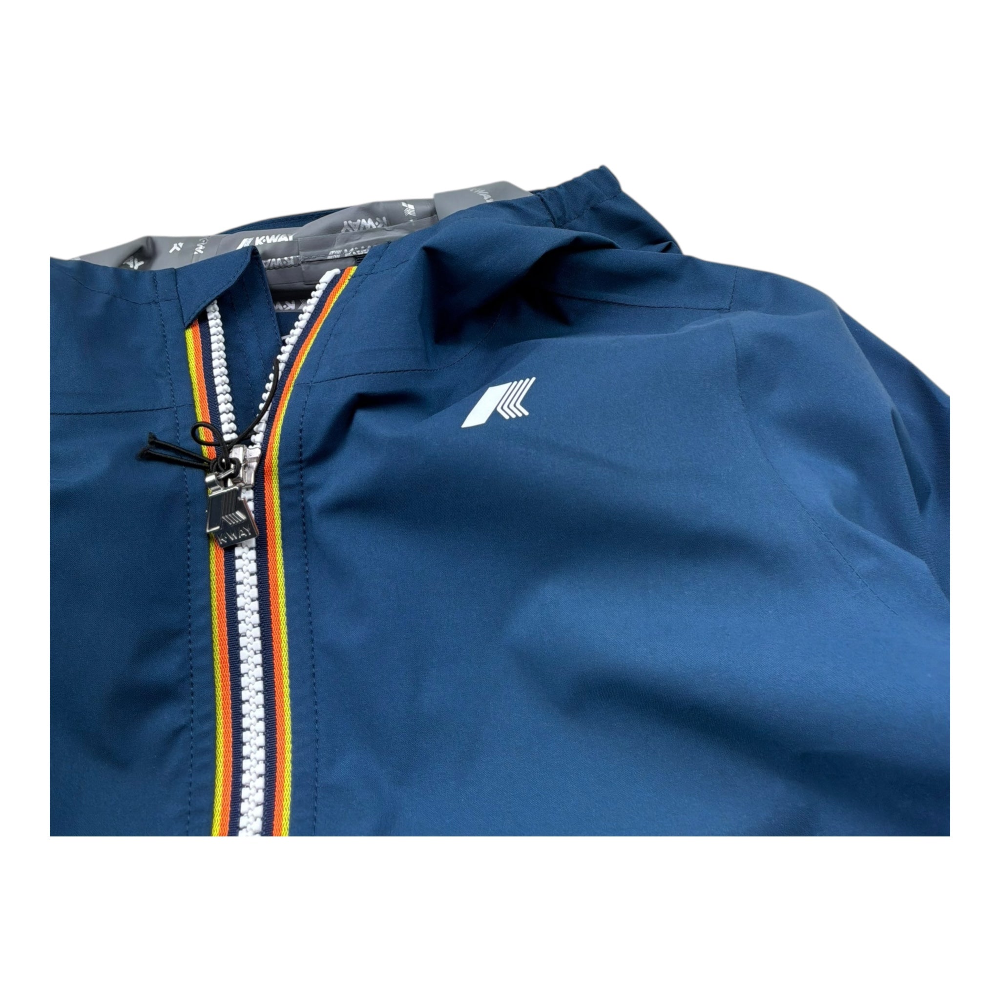 K-Way Giubbino Tinta Unita con Cappuccio per Bambino K21371WX BLU K-WAY 