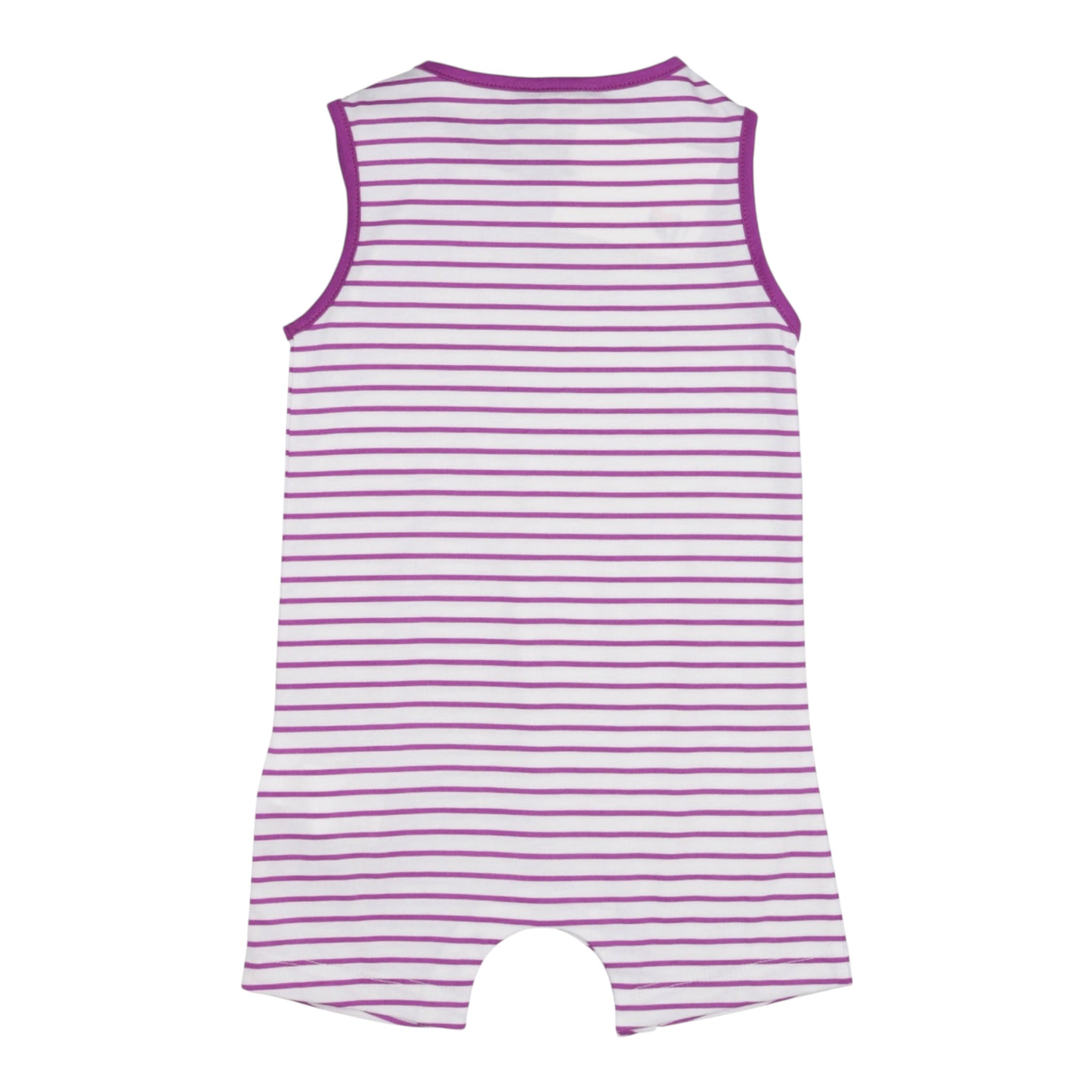 K-Way Pagliaccetto Giromanica Fantasia A Righe per Neonata K2137VW BIANCO/VIOLA K-WAY 