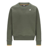 K-Way Maglia Tinta Unita Girocollo con Logo per Bambino K2148LW VERDE K-WAY 