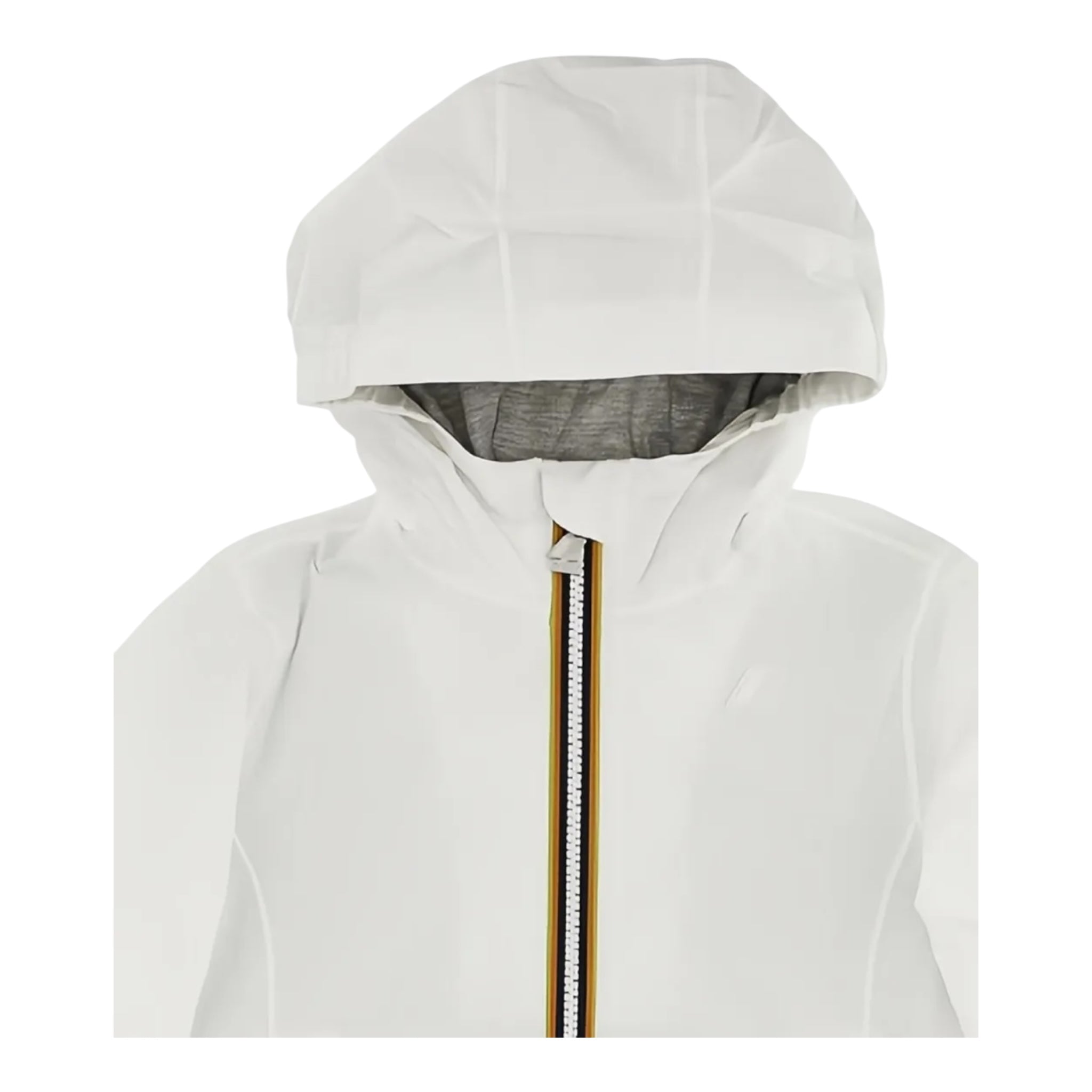 K-Way Giubbino Tinta Unita con Zip E Cappuccio per Bambina K2148NW BIANCO K-WAY 