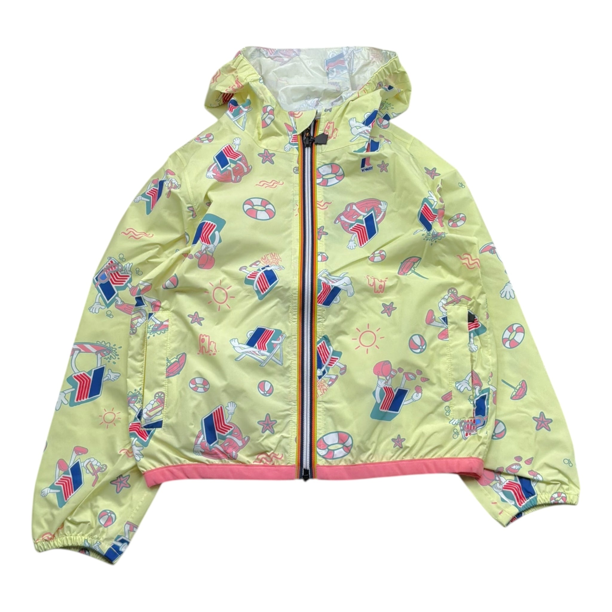 K-Way Giubbino Stampa Fantasia con Loghi per Bambina K2148SWX GIALLO K-WAY 