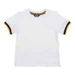 K-Way T-Shirt Tinta Unita Girocollo con Profili In Contrasto per Neonato K41319W BIANCO K-WAY 