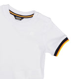 K-Way T-Shirt Tinta Unita Girocollo con Profili In Contrasto per Neonato K41319W BIANCO K-WAY 