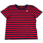 K-Way T-Shirt Girocollo Tinta Unita con Stampa E Fantasia A Righe per Bambino K4132BW ROSSO/BLU K-WAY 