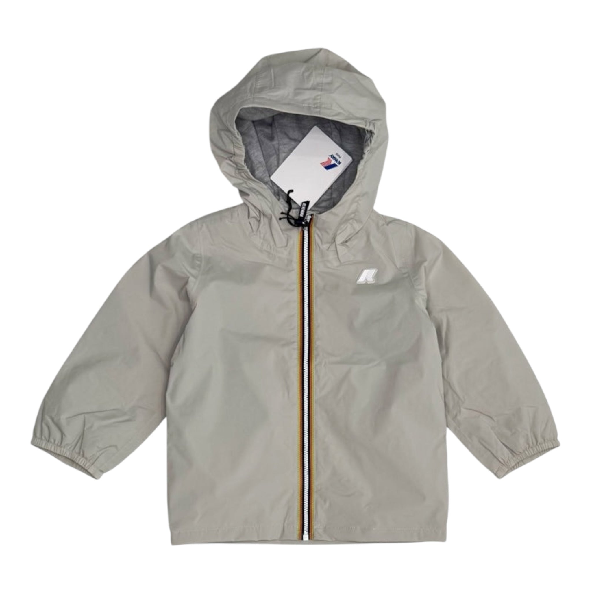 K-Way Giubbino Tinta Unita con Zip E Cappuccio per Neonato K41335WXN GRIGIO K-WAY 