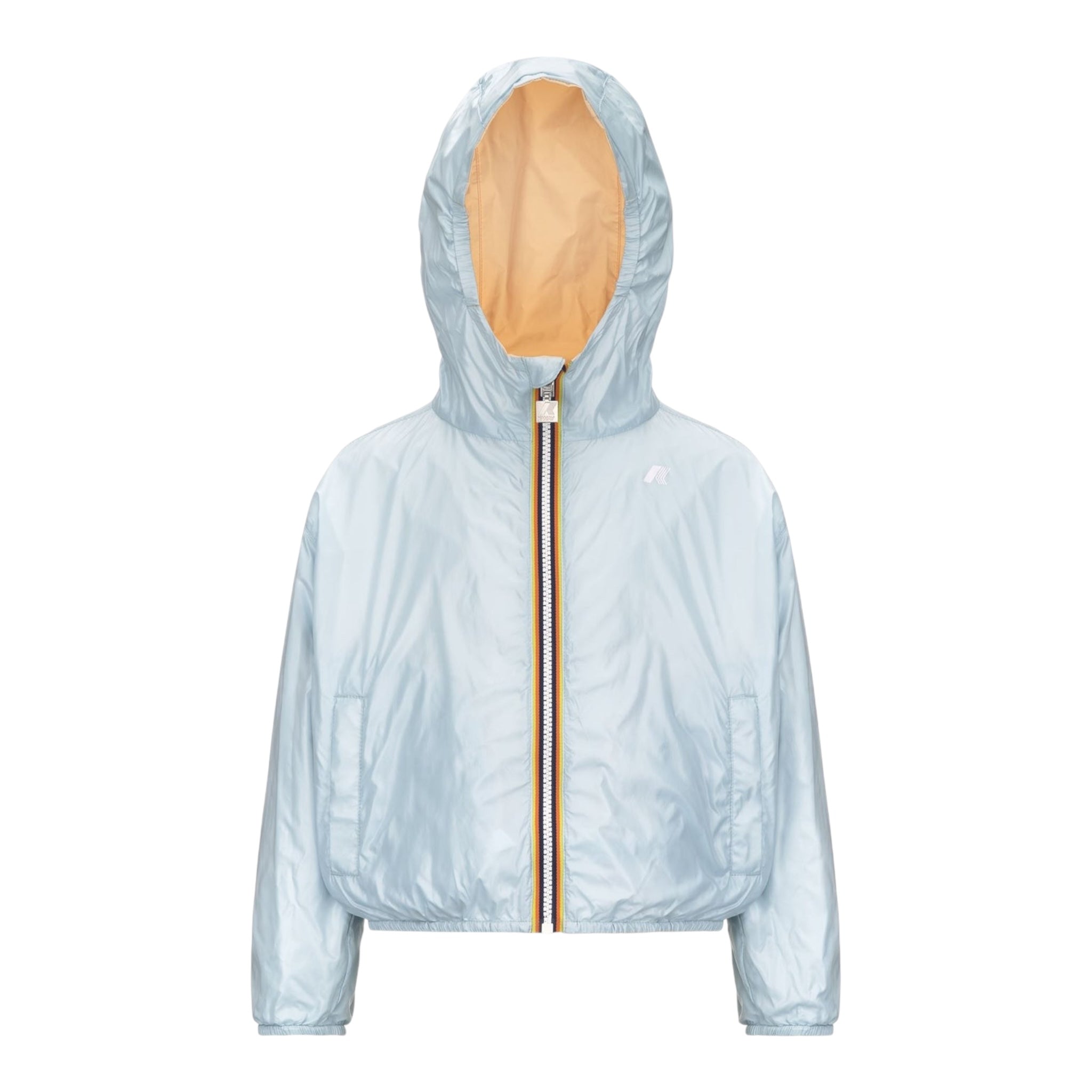 K-Way Giubbino Reversibile Bicolore con Cappuccio per Bambina K41337WX ARANCIONE/AZZURRO K-WAY 