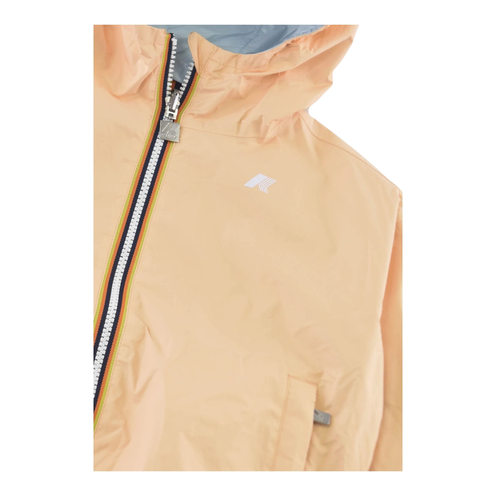K-Way Giubbino Reversibile Bicolore con Cappuccio per Bambina K41337WX ARANCIONE/AZZURRO K-WAY 